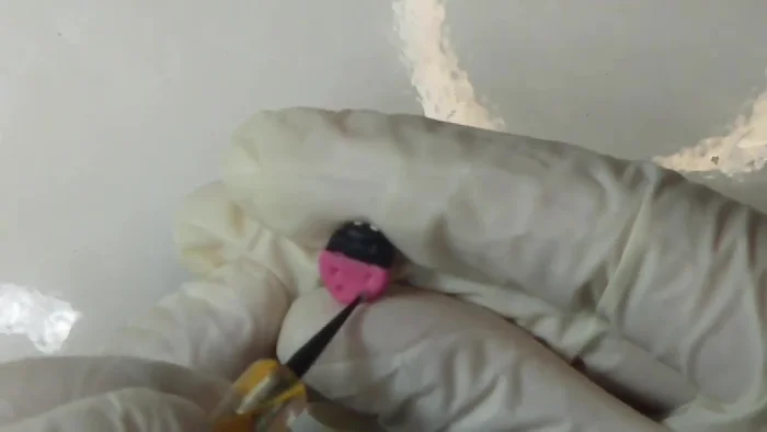 Bake the clay according to instructions.