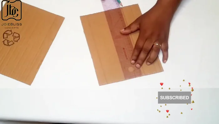 Cut oat cartons: Transfer picture dimensions (4x6 inches in this example) onto two carton pieces, cut along the lines.