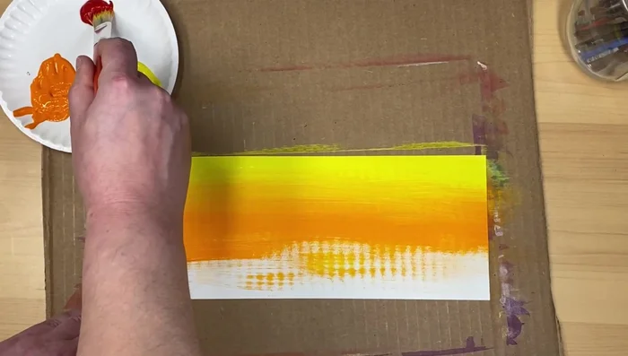 Use the least amount of the darkest color. It's a strong color, so less is more.