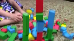 Building a Colorful Block House (and Castle!) for Camo