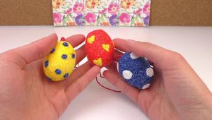 DIY Adorable Foam Clay Easter Eggs: Easy Hanging Decoration