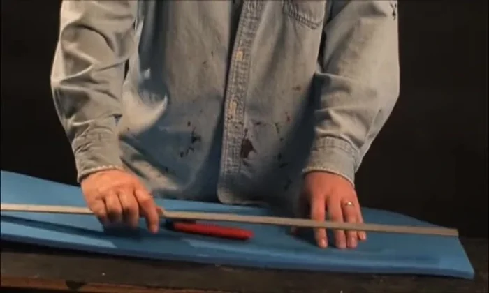 Cut two 24in lengths of 2in thick foam pad.