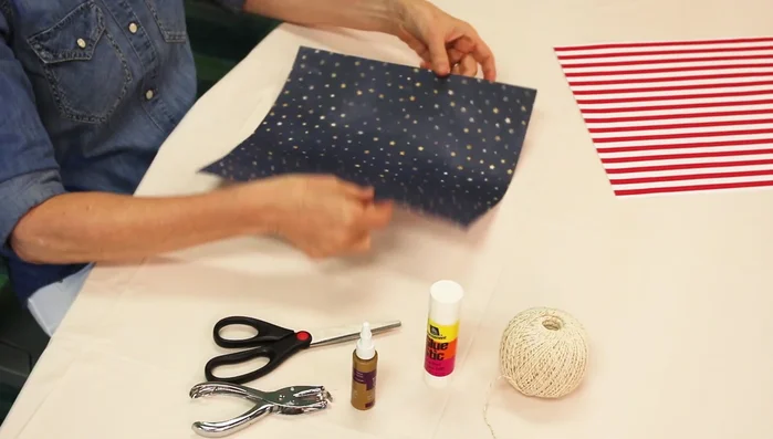 Make 2.5-inch cuts along horizontal folds (not diagonal), about halfway to the center.