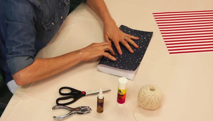 Make 2.5-inch cuts along horizontal folds (not diagonal), about halfway to the center.