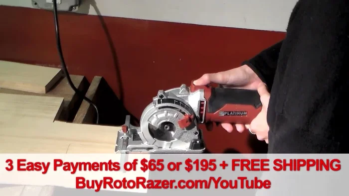 Cut the base piece to the measured dimensions using the Rotary Razor Platinum.