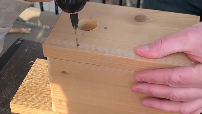 Pre-drill and countersink holes for screws.