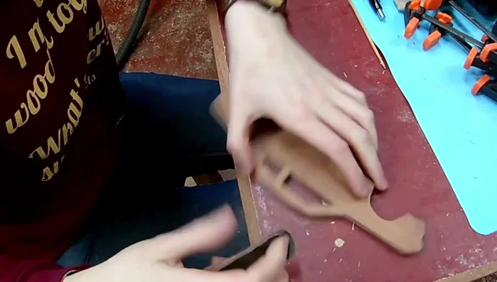 Glue the roof in place.