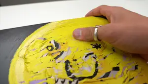 Peel-Away Painting: Achieve Flaky Texture with Vaseline & Soapy Acrylics
