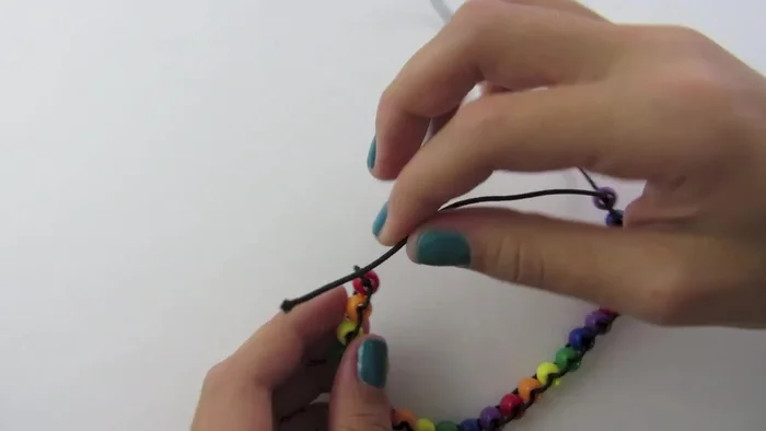 Trim excess elastic.