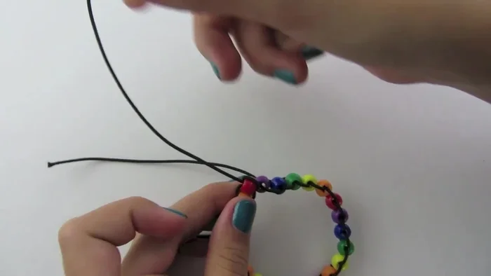 Trim excess elastic.