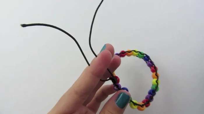 Trim excess elastic.