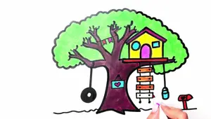 Easy Treehouse Painting Tutorial for Kids