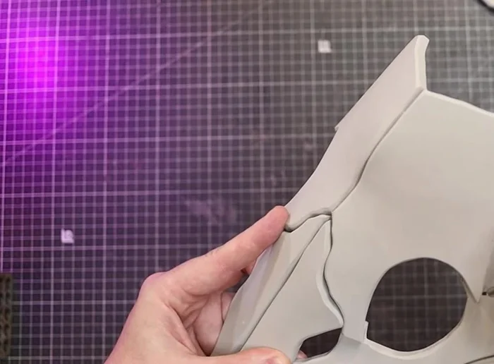 Glue Part B to Part A, rounding the back section before gluing.