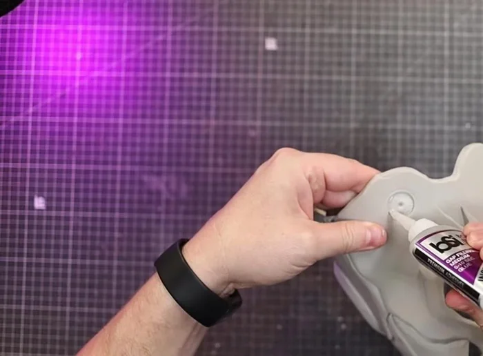 Insert wooden dowels into the PVC coupler to make antlers removable. Secure with super glue.