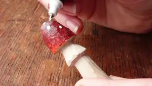 Whittling and Painting Miniature Wooden Mushrooms: A Beginner's Guide
