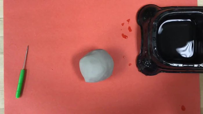 Set aside a third of the clay for details (beak, feet, etc.).