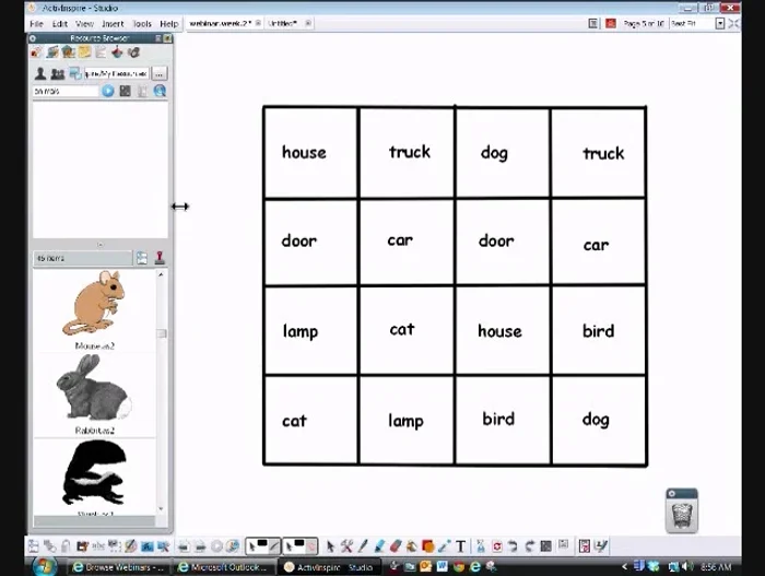 Add images on top of the words. Source images from your resources or other sources. Resize images as needed.