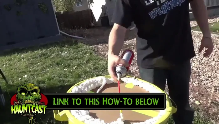 Paint with fluorescent green paint.