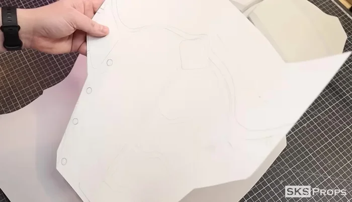 Glue Part H (back support) cut from 6mm foam to the back of Part C.