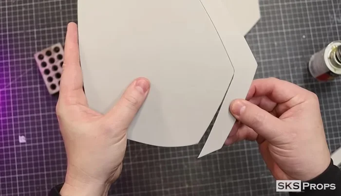 Trace and cut Part D from 4mm foam. This piece connects the other upper chest pieces.