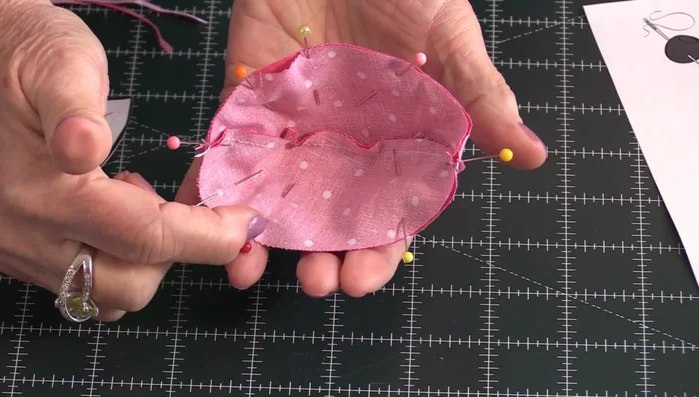 Trim the seam allowance, leaving the opening larger.