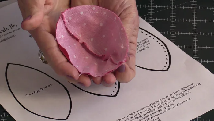 Trim the seam allowance, leaving the opening larger.