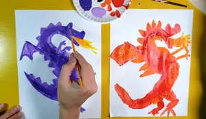 Easy Acrylic Dragon Painting: S-Shape to Fire-Breathing Fun!