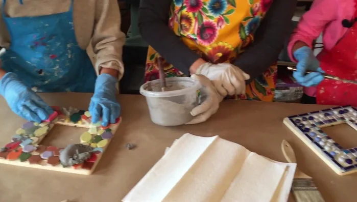 Buff and clean: Buff the surface with a dry rag to remove any remaining grout residue.