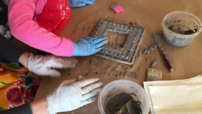 Buff and clean: Buff the surface with a dry rag to remove any remaining grout residue.