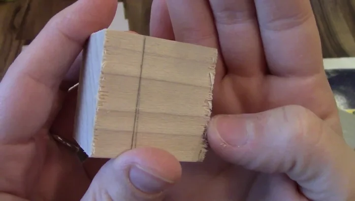 Sand the blocks to remove pencil marks, splinters, and smooth edges and corners.