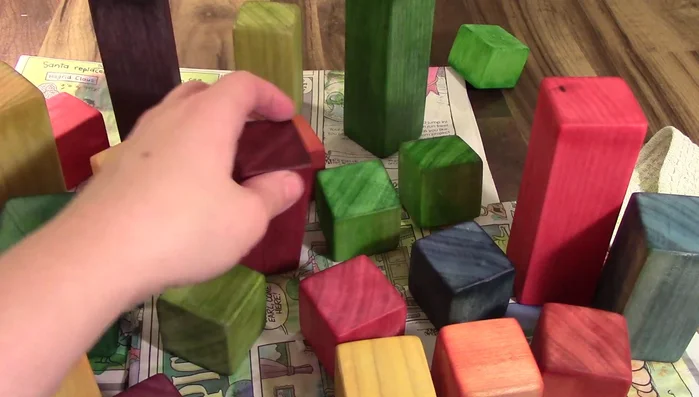 Wipe off excess oil/wax mixture and buff the blocks to a polished finish.