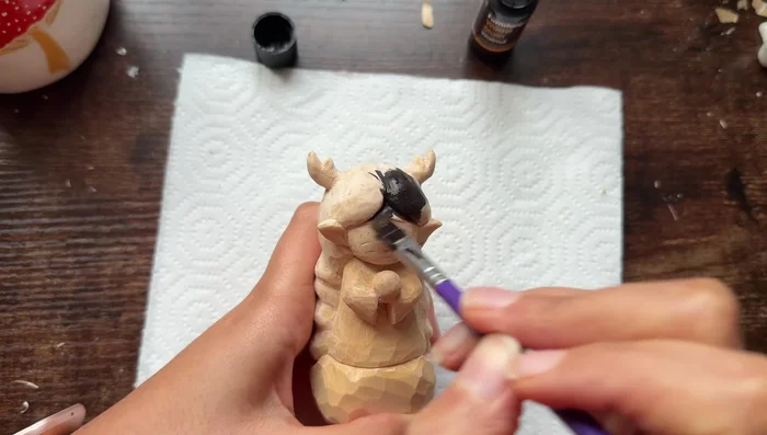 Apply wood stain (Walnut finish).