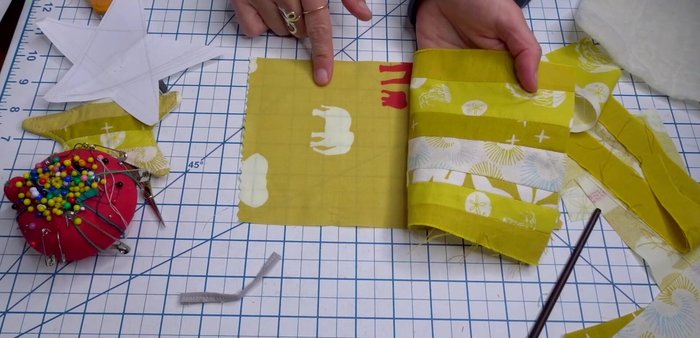 Cut out the star shape from both layers of fabric.