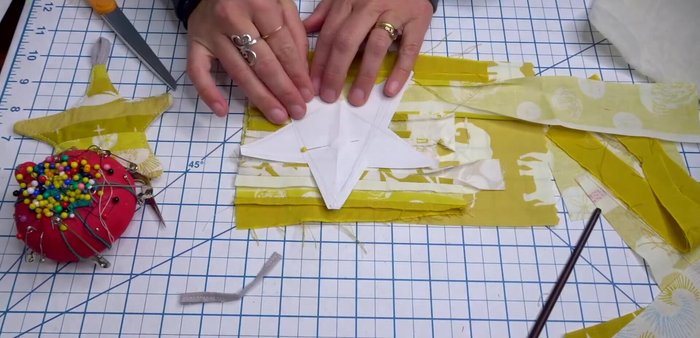 Cut out the star shape from both layers of fabric.