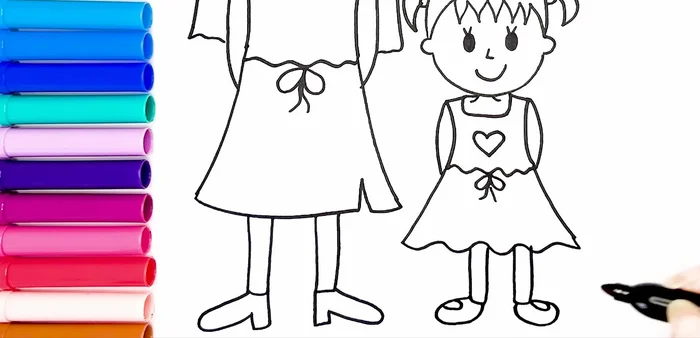 Draw the boy's legs and shoes.