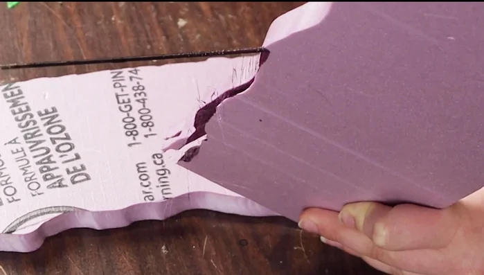 Glue the styrofoam base into the shoebox.