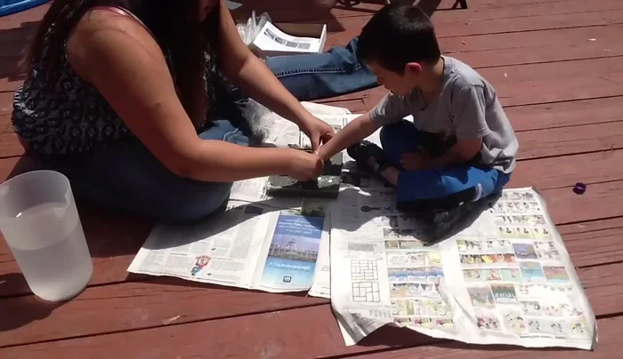 Immediately wash the child's hands.