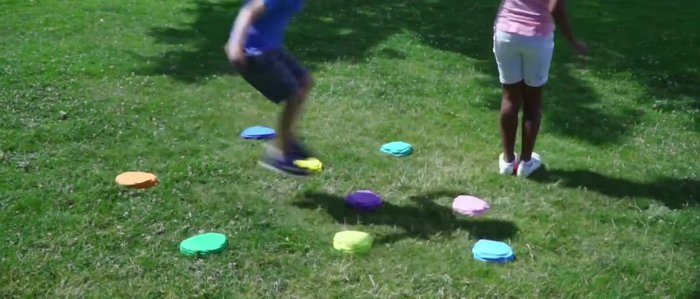 Explain how the stepping stones encourage coordination and motor skill development, allowing for different pathways.