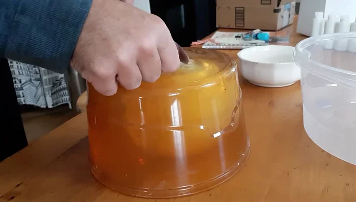 Apply release agent: Apply a fine coat of talcum powder or baby powder inside the mold as a release agent.