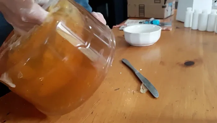 Apply release agent: Apply a fine coat of talcum powder or baby powder inside the mold as a release agent.