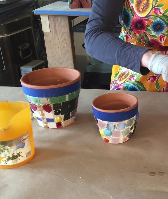 Optional: Clean excess grout with a damp sponge.