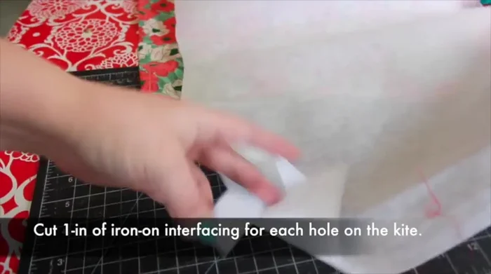 Punch holes and add eyelets.