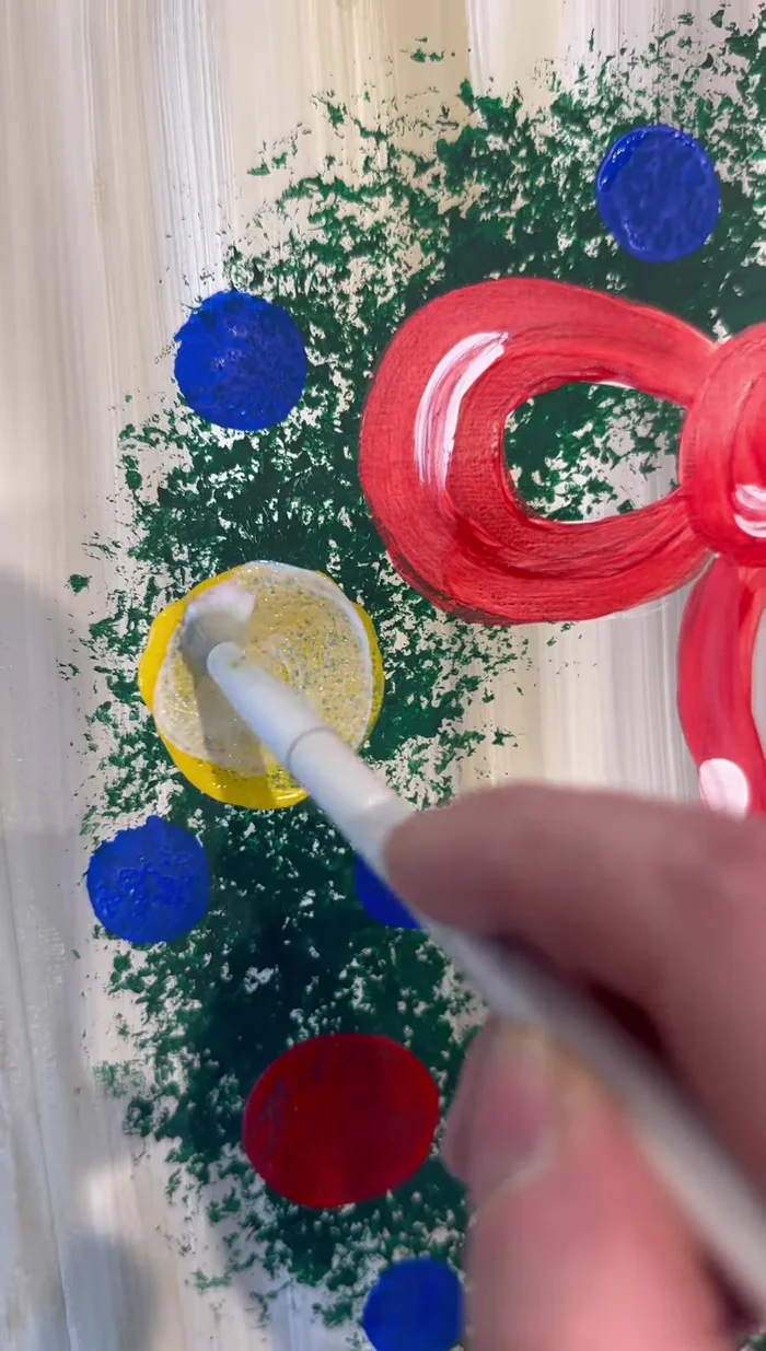 Add glitter paint to the ornaments for a sparkly effect. It may appear milky initially but dries clear.