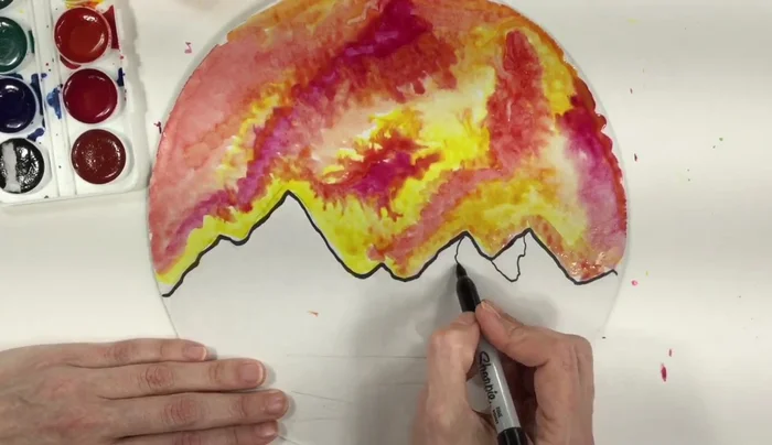 Refine the composition by adding texture with smaller details.