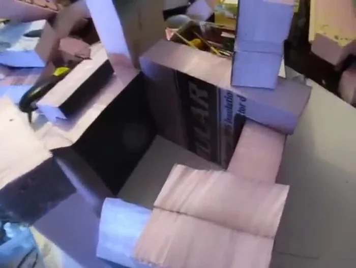 Assemble the basic block shapes of the castle, creating an irregular courtyard in the middle.