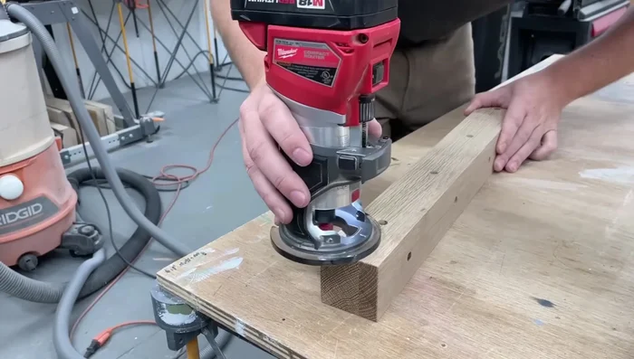 Round over the exposed edges with a roundover bit. Add plywood bottom to inside of box with glued strips.