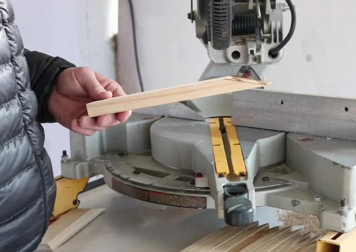 Cut all 10 pieces at a 18-degree angle on one end.