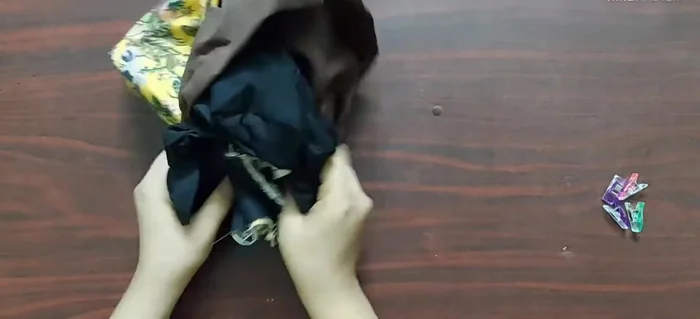 Turn right side out and topstitch.