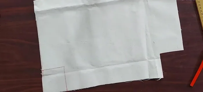 Cut fabric based on interfacing markers.