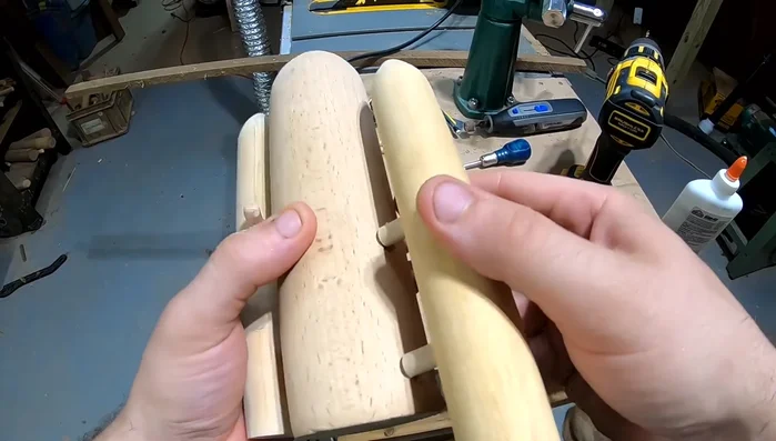 Attach the boosters to the main body using dowels.